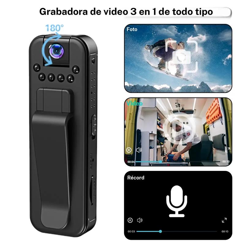 Mini Câmara Portátil - Leve e com Visão Noturna