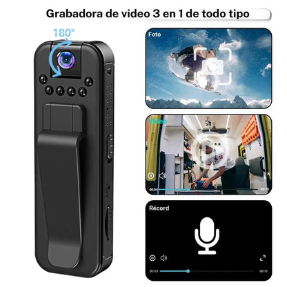 Mini Câmara Portátil - Leve e com Visão Noturna