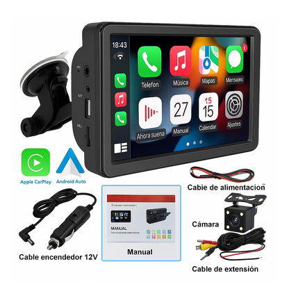 Ecrã Smart CarPro™ - com Apple CarPlay e Android Auto + Câmara de Marcha-Atrás de Oferta
