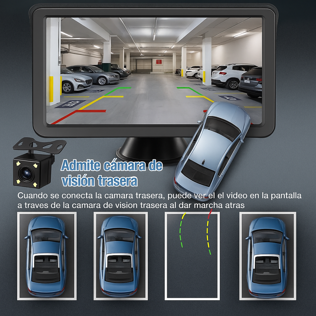 Ecrã Smart CarPro™ - com Apple CarPlay e Android Auto + Câmara de Marcha-Atrás de Oferta