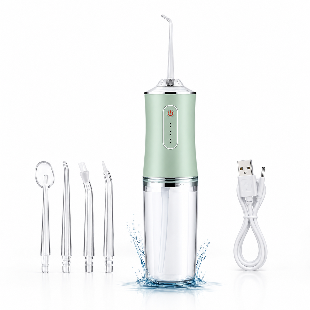 Irrigador Oral Elétrico Portátil com 3 Modos e 4 Bocais