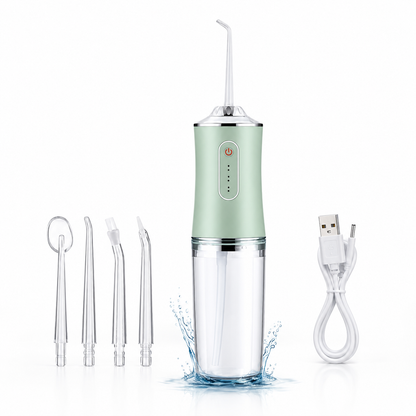 Irrigador Oral Elétrico Portátil com 3 Modos e 4 Bocais