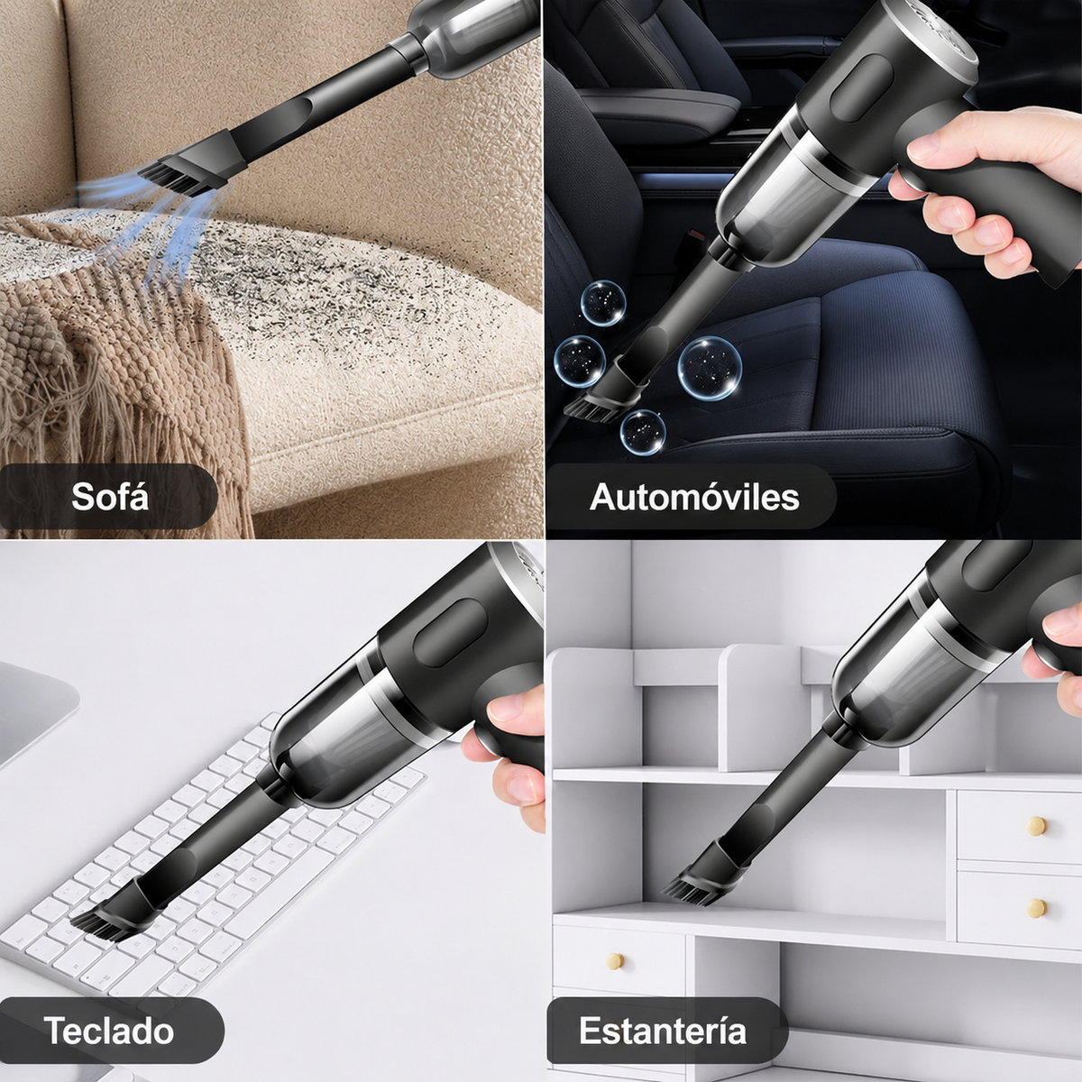 Aspirador de Mão Recarregável e Portátil
