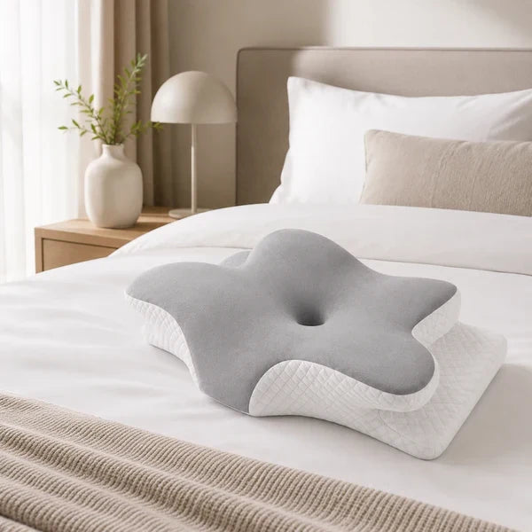 Almofada Cervical de Espuma Viscoelástica com Design Ergonómico