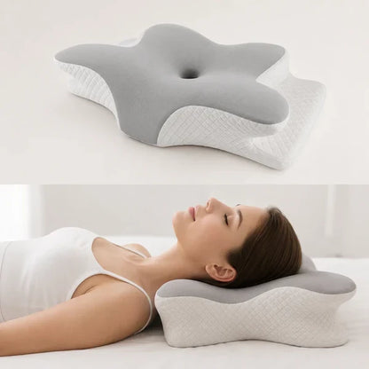 Almofada Cervical de Espuma Viscoelástica com Design Ergonómico