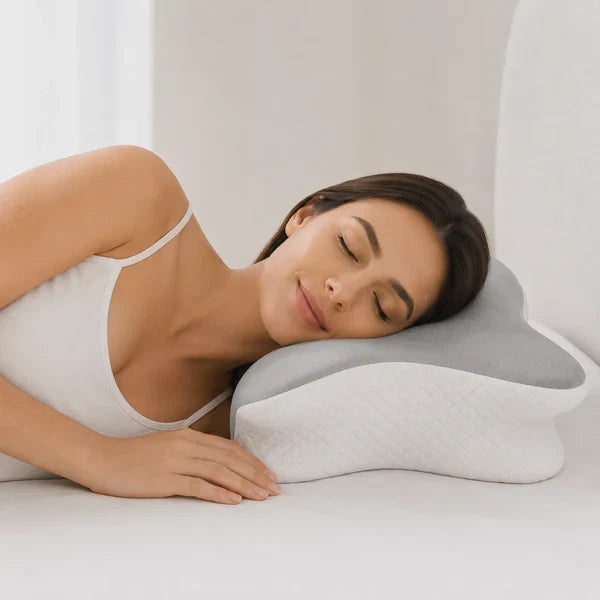 Almofada Cervical de Espuma Viscoelástica com Design Ergonómico