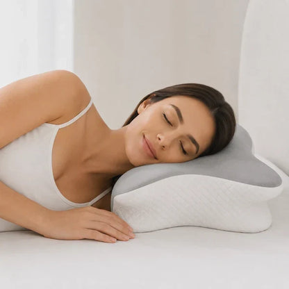 Almofada Cervical de Espuma Viscoelástica com Design Ergonómico